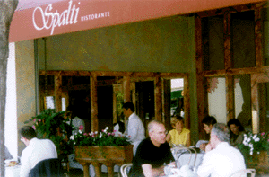 diners at outside tables